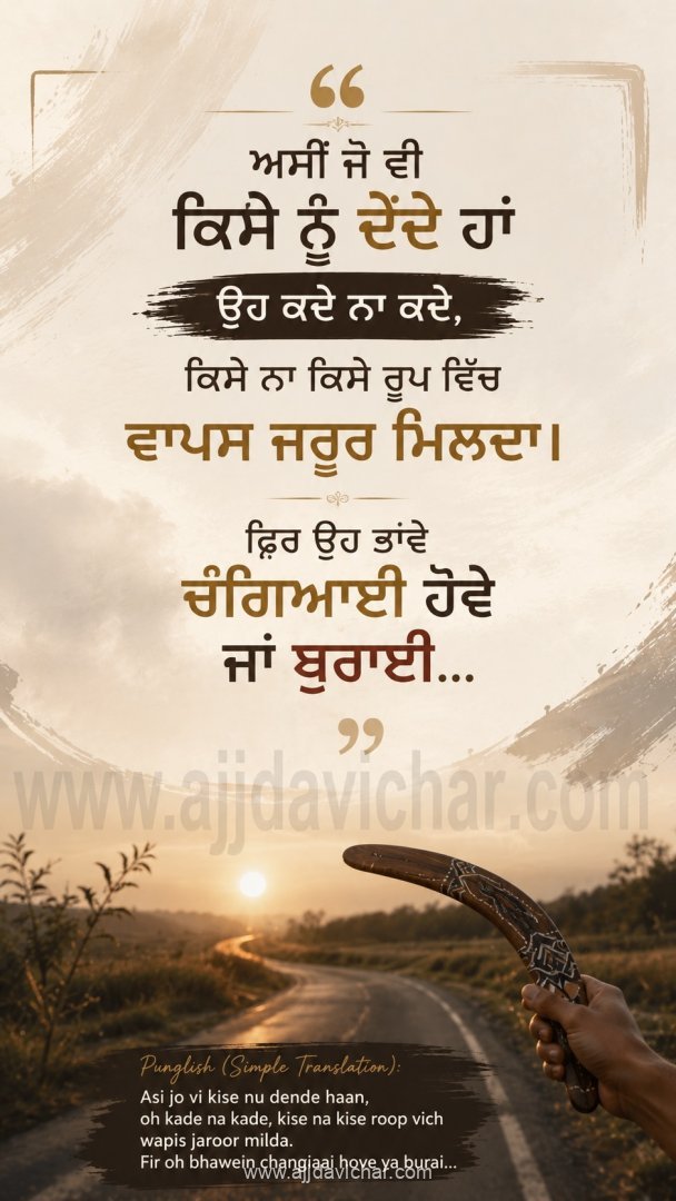 Chagayi Howe Ja Burayi, Tuhanu Hi Wapas Milugi - Download Punjabi Status & Quotes